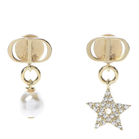 vintage chr dior earrings pearl|christian Dior star earrings.